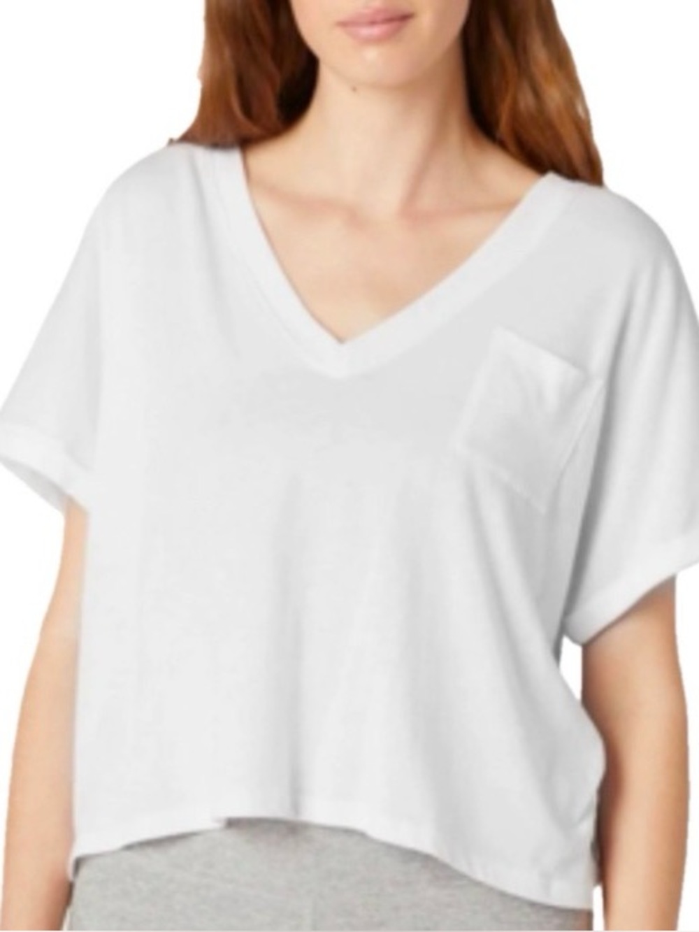 Beyond Yoga Deep V-Neck Cropped Tee